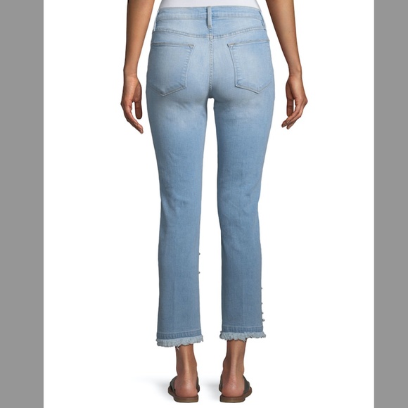 FRAME "Le High" jeans with pearl and deconstructed hem - Picture 2 of 6